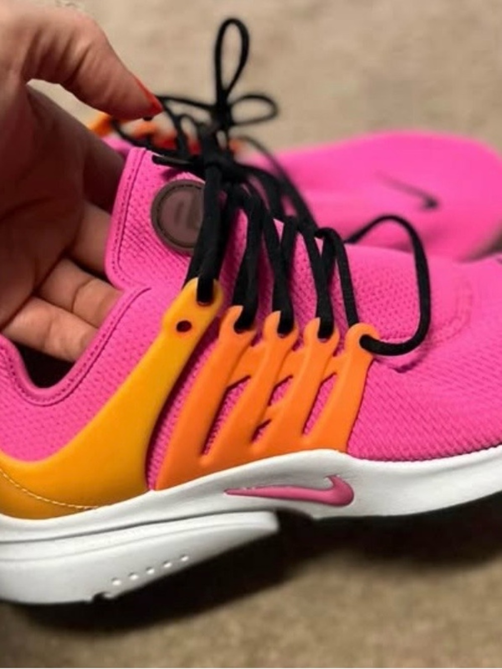 Nike Women’s Pink & Orange Low-Top Presto Sneakers